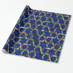 Goldie Wrapping Paper<br><div class="desc">Star of David knotwork inlaid with the rich lush colors of jewels, sparkles and brocade fabric - for that special simcha!</div>