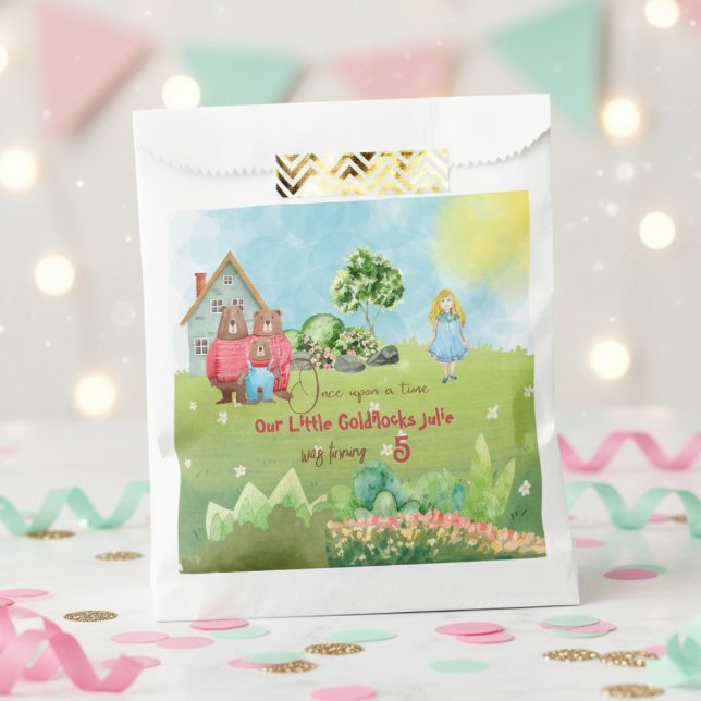 Goldilocks and  Bears Birthday  Favor Bag (Creator Uploaded)