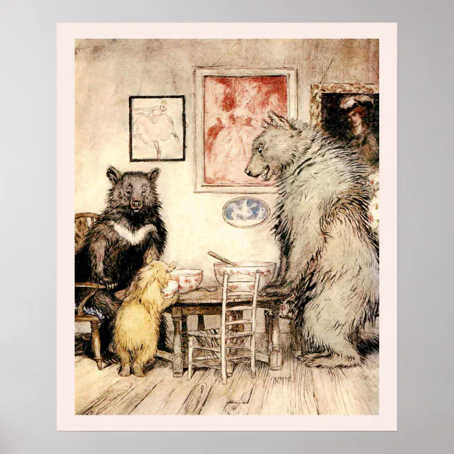 Goldilocks and The Three Bears by Arthur Rackham Poster | Zazzle