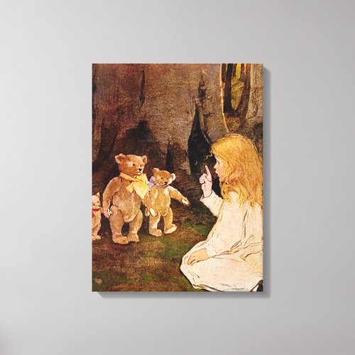 Goldilocks and the Three Bears Canvas Print