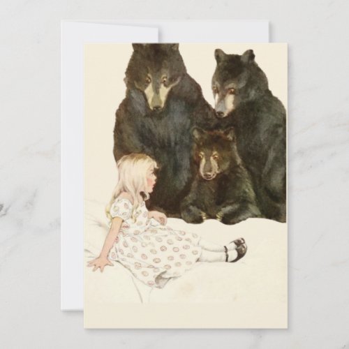 Goldilocks and the Three Bears Card