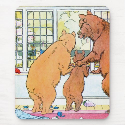 Goldilocks and The Three Bears Mouse Pad