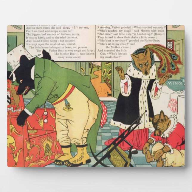 Goldilocks and the Three Bears Plaque (Front)