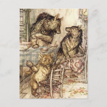 Goldilocks And The Three Bears Postcard by VintageSpot at Zazzle