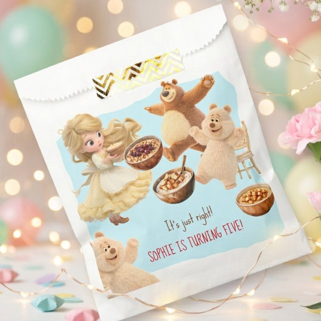 Goldilocks  Birthday  Favor Bag (Creator Uploaded)