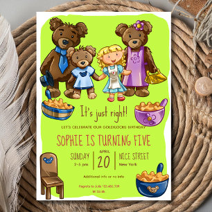Goldilocks Birthday Invitation