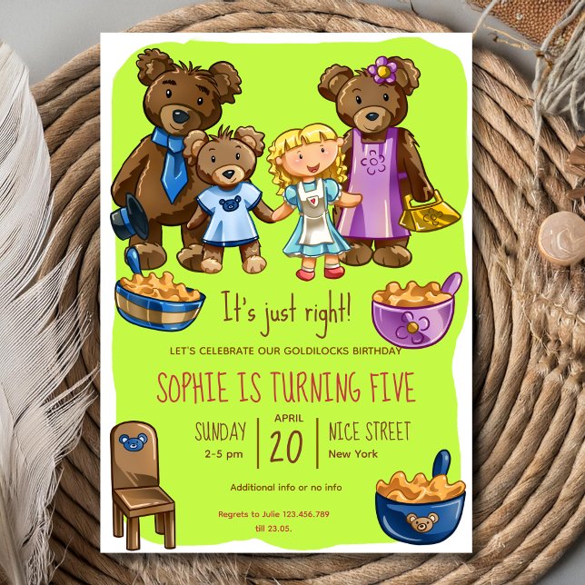 Goldilocks  Birthday Invitation (Creator Uploaded)