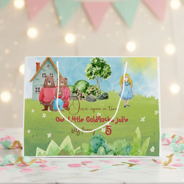 Goldilocks  Birthday Large Gift Bag (Creator Uploaded)