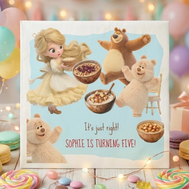 Goldilocks  Birthday  Napkins (Creator Uploaded)