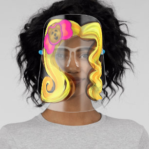 Goldilocks Hair Bow Funny Face Shield