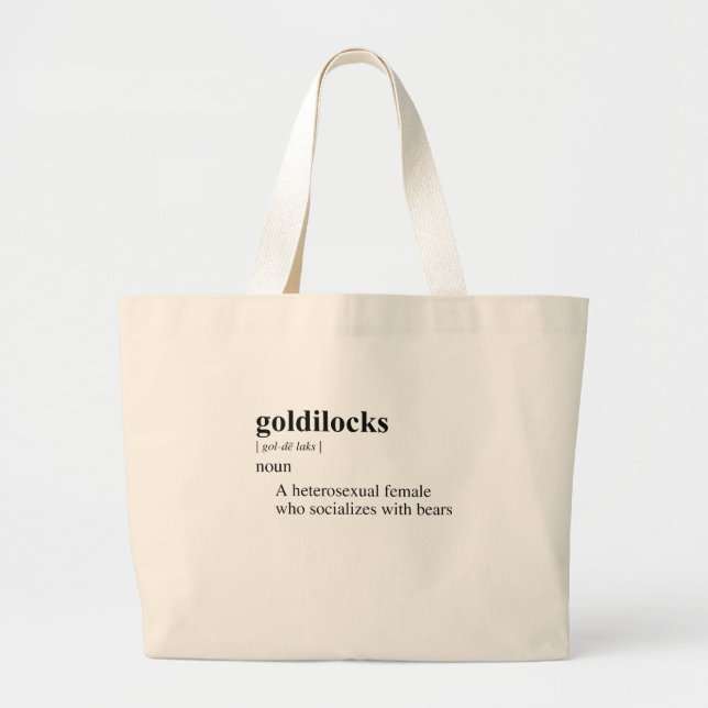 GOLDILOCKS LARGE TOTE BAG (Front)