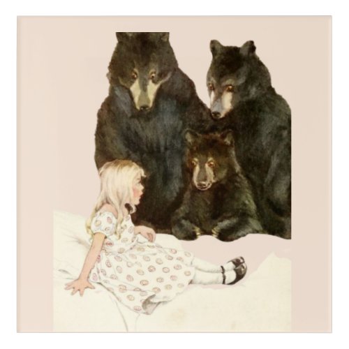Goldilocks  the 3 Bears Vintage Illustrations Acrylic Print
