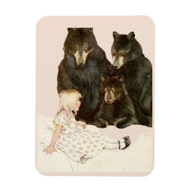 Goldilocks & the 3 Bears Vintage Illustrations Magnet (Vertical)