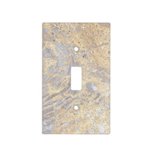 Goldish Beige Grey Marble Limestone Pattern Light Switch Cover