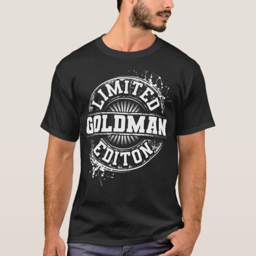 GOLDMAN Funny Surname Family Tree Birthday Reunion T_Shirt