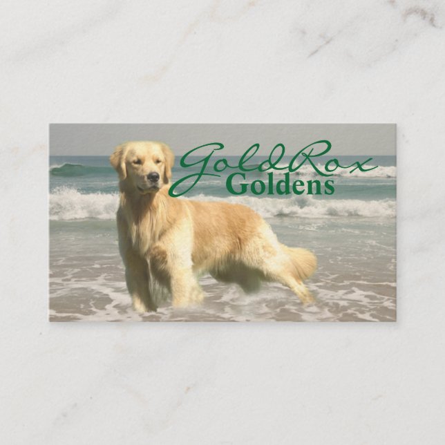 GoldRox Goldens Business Card (Front)