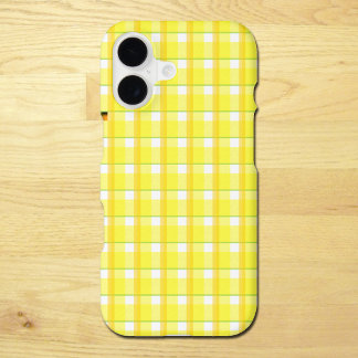 Golds and Yellow Plaid Checks iPhone 17 Case