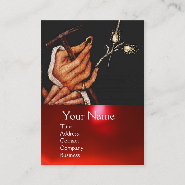 GOLDSMITH,PRECIOUS METALWORKER,GOLD JEWELRY ART BUSINESS CARD (Front)