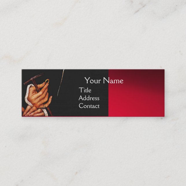 GOLDSMITH,PRECIOUS METALWORKER,GOLD JEWELRY ART MINI BUSINESS CARD (Front)