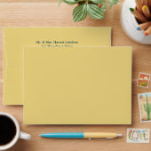 Goldtone and Teal Scrolls A7 Envelope for 5x7s (Desk)