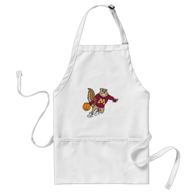 Goldy Gopher Basketball Adult Apron (Front)