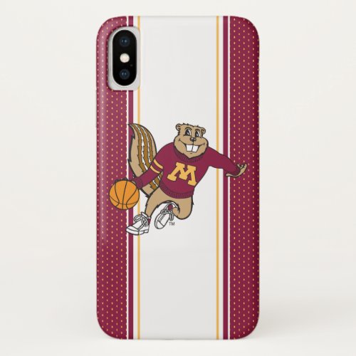 Goldy Gopher Basketball iPhone X Case