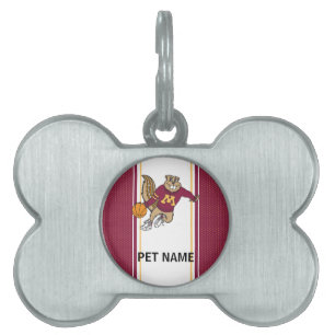 Goldy Gopher Basketball Pet Tag