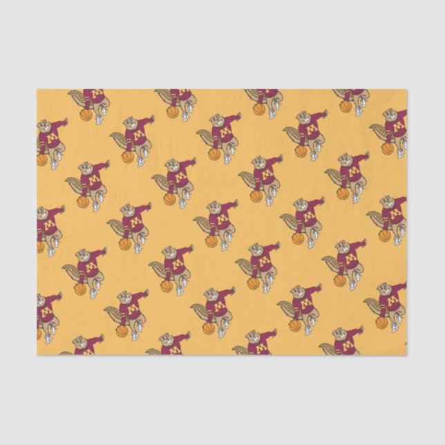 Goldy Gopher Basketball Tissue Paper (Front)