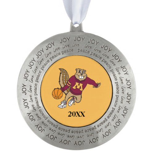Goldy Gopher Basketball with Year Ornament