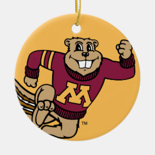 Goldy Gopher Ceramic Ornament