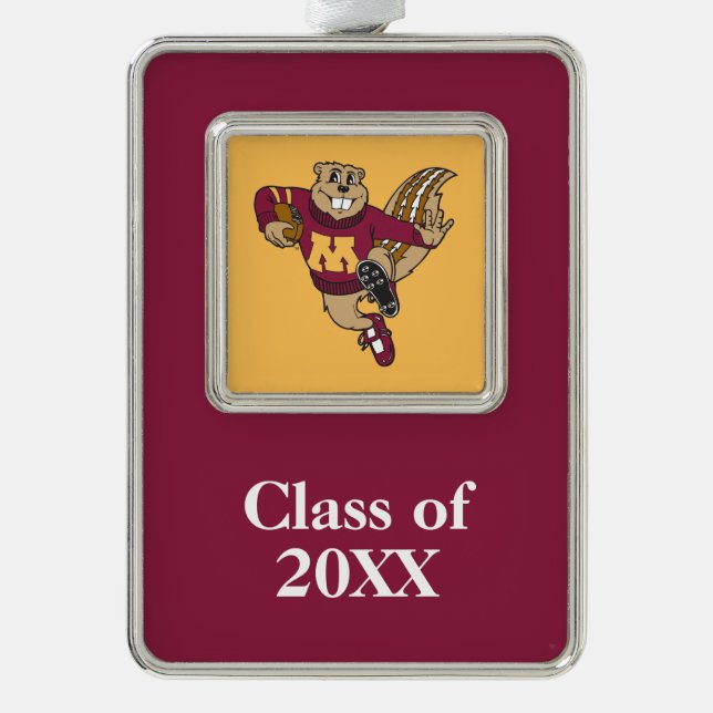 Goldy Gopher Football - Heisman Pose Christmas Ornament (Front)