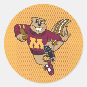Goldy Gopher Football - Heisman Pose Classic Round Sticker