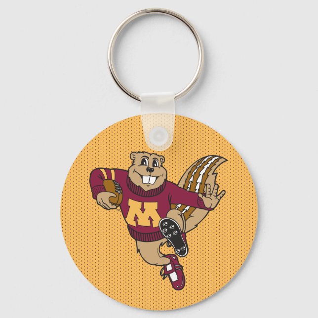 Goldy Gopher Football - Heisman Pose Keychain (Front)