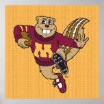Goldy Gopher Football - Heisman Pose Poster<br><div class="desc">Show your pride for Gopher Football! Check out these official University of Minnesota designs! Personalize your own Minnesota merchandise on Zazzle.com with your name or class year. Try adding text using various fonts & view a preview of your design!</div>