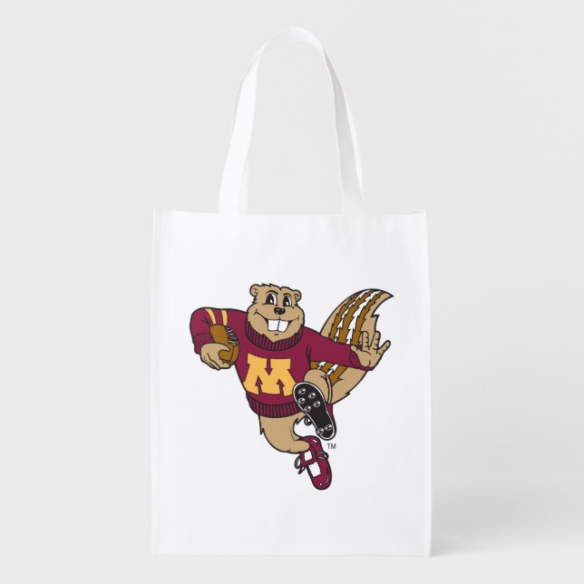 Goldy Gopher Football - Heisman Pose Reusable Grocery Bag (Front)