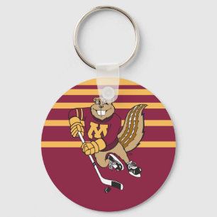 Goldy Gopher Hockey Keychain