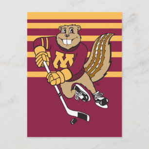 Goldy Gopher Hockey Postcard