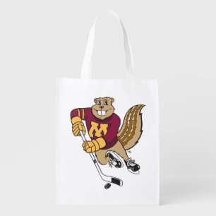 Goldy Gopher Hockey Reusable Grocery Bag