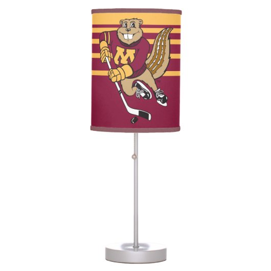 Goldy Gopher Hockey Table Lamp (Front)