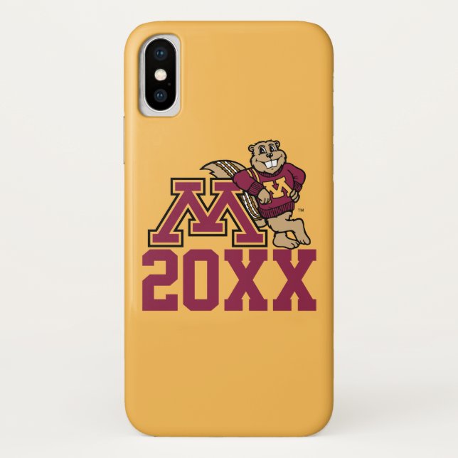 Goldy Gopher M with Class Year Case-Mate iPhone Case (Back)