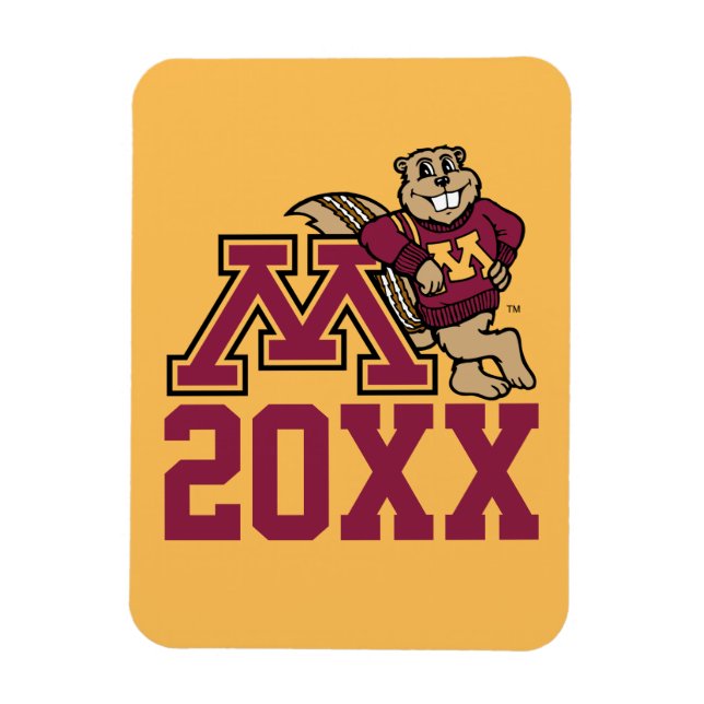 Goldy Gopher M with Class Year Magnet (Vertical)