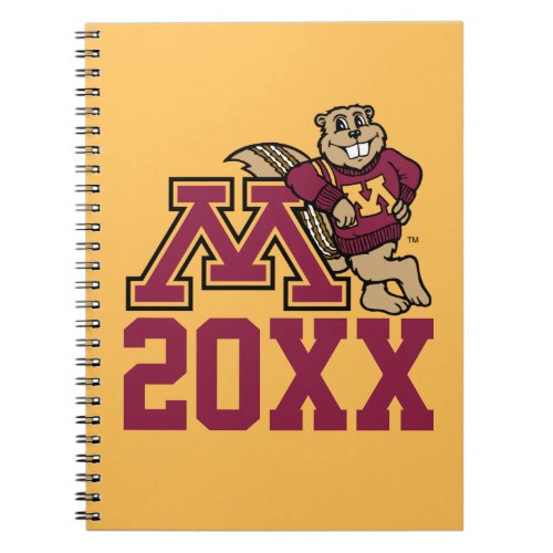 Goldy Gopher M with Class Year Notebook