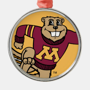 Goldy Gopher Metal Ornament