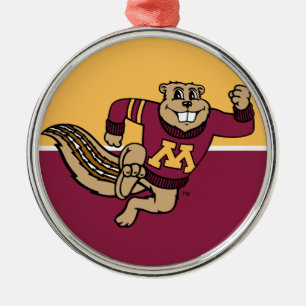 Goldy Gopher Metal Ornament