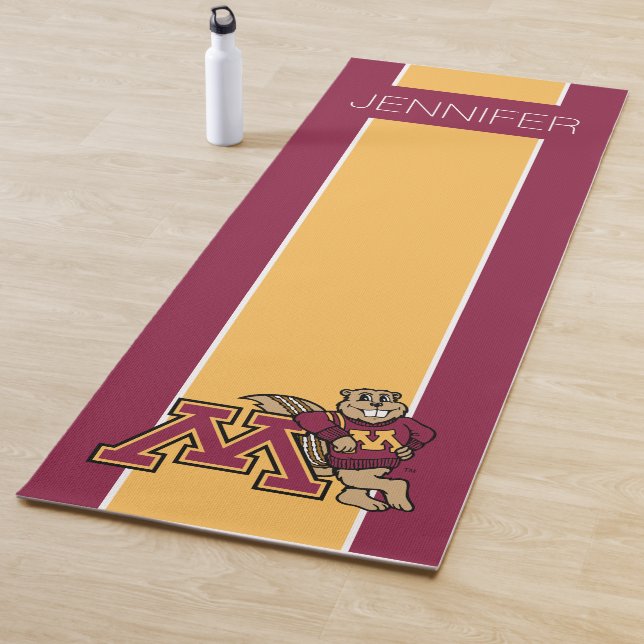 Goldy Gopher & Minnesota M - Add Your Name Yoga Mat (In Situ)