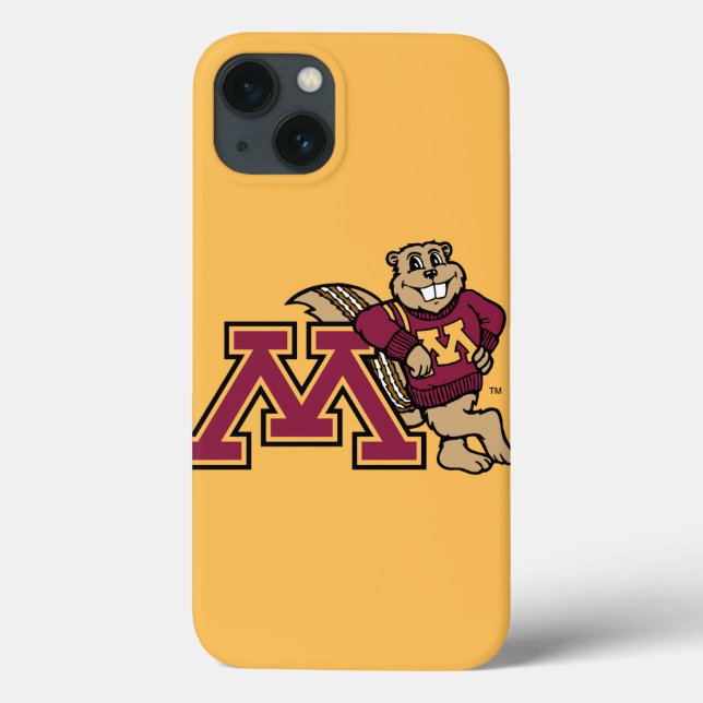 Goldy Gopher & Minnesota M Case-Mate iPhone Case (Back)