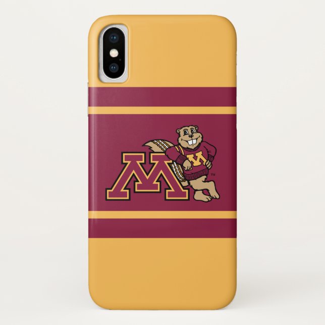 Goldy Gopher & Minnesota M Case-Mate iPhone Case (Back)