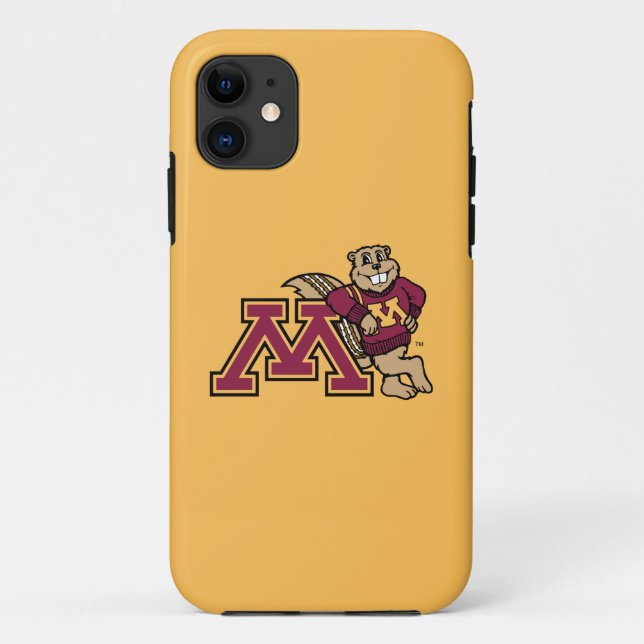 Goldy Gopher & Minnesota M Case-Mate iPhone Case (Back)