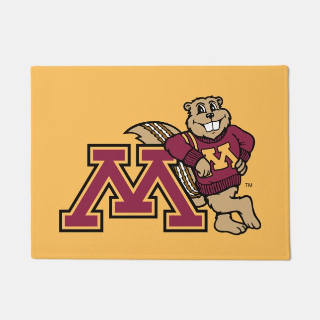 Goldy Gopher & Minnesota M Doormat (Front)
