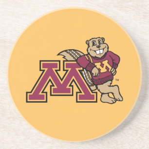 Goldy Gopher & Minnesota M Drink Coaster